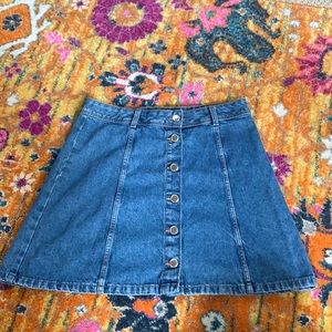 Divided jean skirt